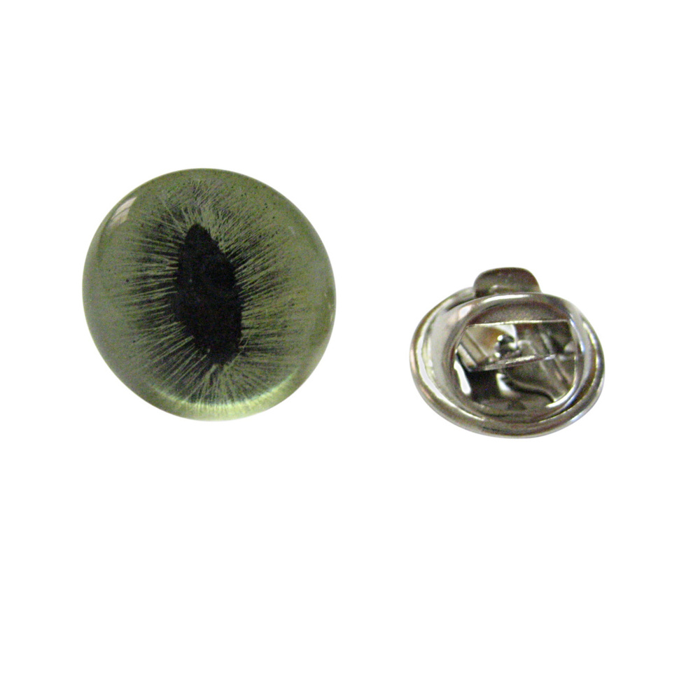 Green Cat Eye Design Lapel Pin